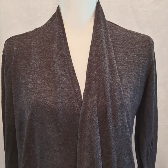 Dark grey cardian, prob Sz XL, GUC, goes w/ jeans/skirt/slack/dress, long-sleeve - Picture 2 of 5